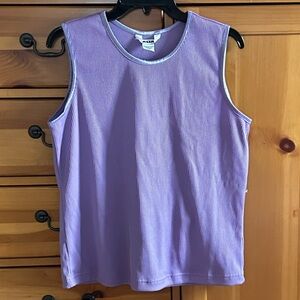 Alia Lavender Ribbed Tank Top